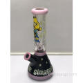 Pink Wrapped Edge Beaker Bongs with luminous​ Animation